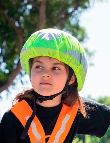 K-FH100G-Hi-Vis Bicycle-Helmet Cover Maastricht